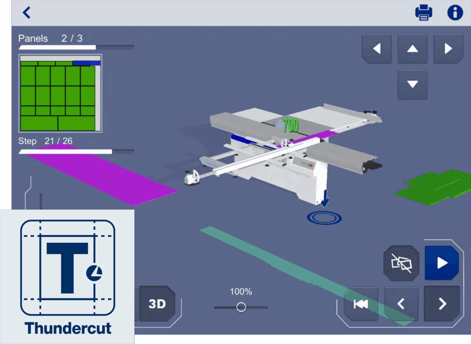 SCM Thundercut optimisation app